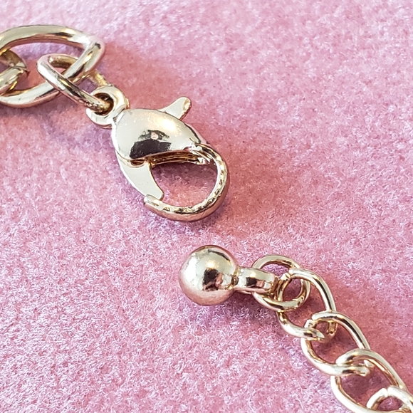 Gold Toned Bone Design Necklace - Picture 6 of 8